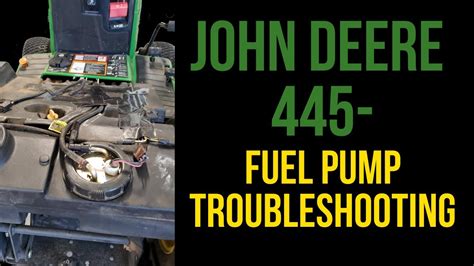 john deere pump troubleshooting